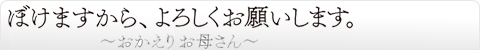 ぼけますから、よろしくお願いします。～おかえり お母さん～